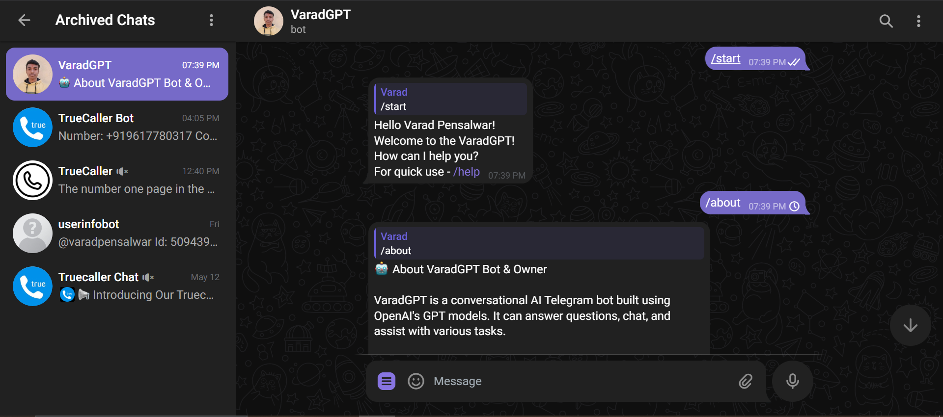 VaradGPT Bot